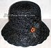 Crocheted Toyo Bucket Hat, Black