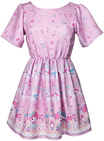 Japan LA My Melody Dress Me Up Tea Party Dress-Pink-X-Large