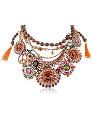 Betsey Johnson "St. Barts" Multi-Colored Crystal Gem and Mixed Bead Necklace, 20"