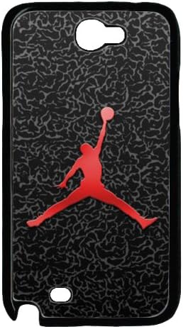 Michael Jordan, NBA Chicago Bulls #23 Black and White Custom PC Transparent Case for Samsung Galaxy Note II N7100 by icasepersonalized