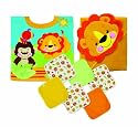 Fisher Price Precious Planet Fiber Reactive Jungle Bib Gift Set, Orange/Green