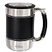 Trudeau Board Room Desk Mug, Black Leatherette