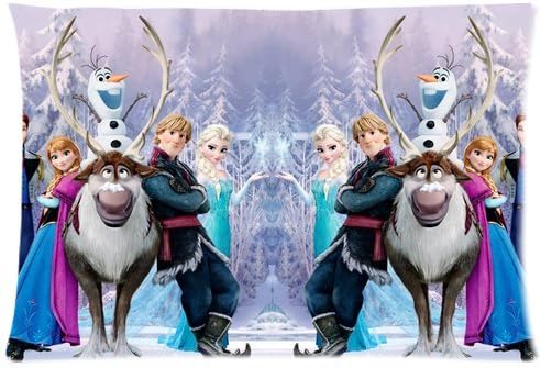 3D Animated Film Frozen Elsa Custom Zippered Pillow Cases 20x30 (Twin sides)