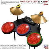 Stardust Red Skin by WraptorSkinz fits Guitar Hero 4 World Tour Drum Set for Nintendo Wii, XBOX 360,