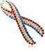 Red, White and Blue Crystal Ribbon Pin by Margot Townsend