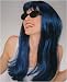 Long Dark Blue Glamour Wig