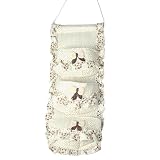 Amico Flower Printed 3 Pockets Soft Sponge Beige Organizer Bag Pouch