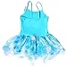 BAOHULU Girls Camisole Butterfly Tulle Ballet Leotard Tutu Dance Dress B092_Blue_L
