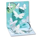 UP WITH PAPER #633 POP UP GREETING CARD - FLOATING BUTTERFLIES