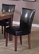 Set of 2 Soho Collection Black Leatherette Parsons Dining Chairs