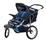 InStep Safari Swivel Double Jogging Stroller (Navy/Light Blue)