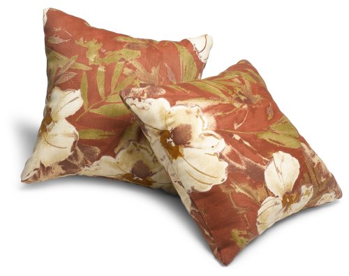 Strathwood 14-Inch Outdoor Pillows, Set of 2, Donatella Lacquer
