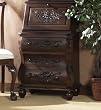 SEI Walnut Carved Drop-Front Desk