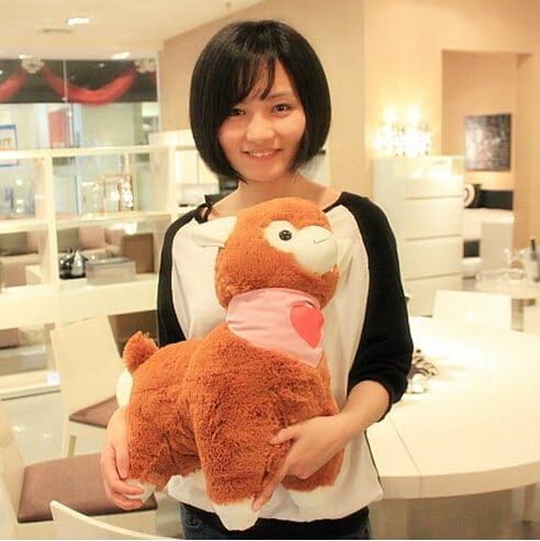 20"/ 50cm Little Alpaca Plush Toy Stuffed Alpaca Toys Birthday and Christmas Gifts (Brown)