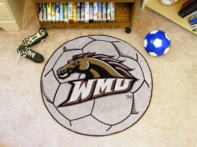 Buy Western Michigan Broncos NCAA Soccer Ball Round Floor Mat (29) by Fan Mats