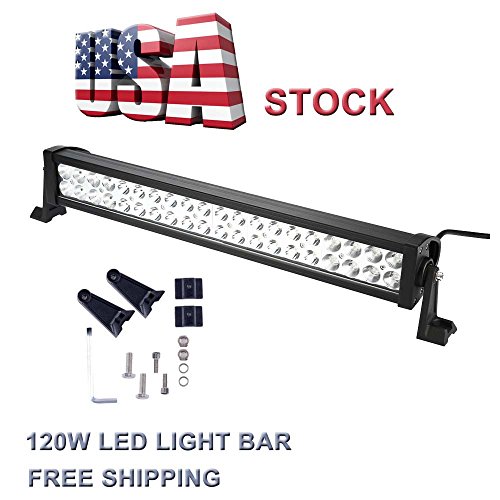 Topcarlight 24inch 120w LED Work Light Bar Flood/spot Combo Beam Lights 4wd SUV UTE Off Road Car Boat Lamps