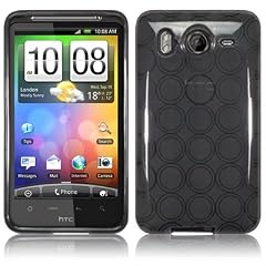 HTC DESIRE HD TPU SILIKON SCHUTZ HUELLE CASE COVER TASCHE IN TRANSPARENT SCHWARZ + 6 x DISPLAYSCHUTZFOLIE + STYLUS STIFT