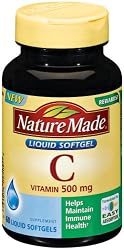 Nature Made Vitamin C 500mg, 60 Softgels (Pack of 3)