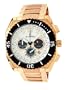 Le Chateau Men's 5405MCHR_ROSE_WHTandBLK Sports Dinamica Collection with Chrono and Military-Time Rose-gold Watch
