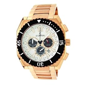 Le Chateau Mens Sports Dinamica Collection with Chrono and Military-Time Rose-gold Watch... by Le Chateau