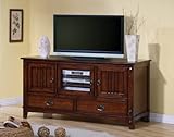Mission Style Oak Finish LCD / Plasma Flat Panel TV Stand