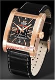 Vostok-Europe "Red Square" - Black Dial / Black Leather Strap / Rose Gold Plated Case