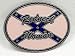 Redneck Women Pink Enamel Pewter Belt Buckle with Rebel Flag