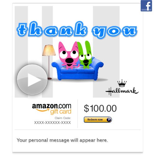 Amazon Gift Card Facebook Hoops and Yoyo Thank You Very Much