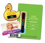 Pack of Green Eco Nursery Room Thermometer, Duck Bath and Feverscan Forehead Thermometers for Baby - check your heating costs