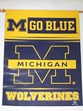 MICHIGAN WOLVERINES Team Logo Weather Resistant 27 by 37 Vertical Flag ( Indoor & Outdoor )
