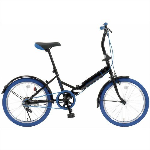オフロードコレクション 20インチ折畳自転車カラータイヤモデル BK/BL GFD-20TNBL