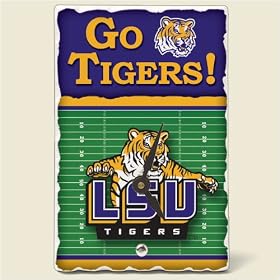 Tile Desk clock~ LSU Tigers ~Artworks Home Accents~ desk clocks~ code 955