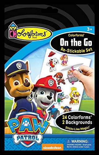 Colorforms Paw Patrol On The Go Restickable Sticker Set