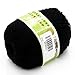 joylve Knitting Yarn Skein Baby Super Smooth Worsted Soft Natural Silk Wool Fiber Balck