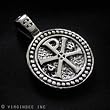 JESUS CROSS CHI-RHO CHRIST LORD NAME JOHN 8:12 BIBLE VERSE CHRISTIAN MEDAL CHARM STERLING SILVER PENDANT NECKLACE