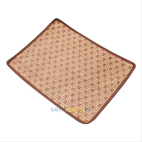 Comfortable Pet Dog Cat Summer Cooling Bed Straw Bamboo Sleeping Pad Mat Cool Dog Size:M