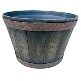 Garden Odyssey 16-Inch Whiskey Barrel Planter, Worn Iron