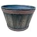 Garden Odyssey 16-Inch Whiskey Barrel Planter, Worn Iron
