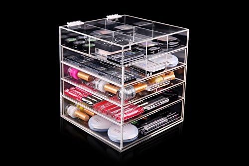 ACRAFT 2014 High Quality Fashional Clear Acrylic Makeup Icebox ,Jewelry organizer(262*250*280mm)