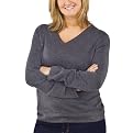 Merona&reg; Collection Merino Long Sleeve V-Neck Sweater - Charcoal