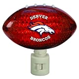 Pack of 2 NFL Denver Broncos Football Shaped Night Lights