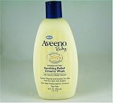Aveeno Baby Soothing Relief Creamy Wash, Fragrance Free, 8-Ounce Bottle (Pack of 6)