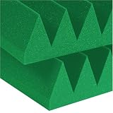 Auralex 4SF24GRE 4 Studiofoam Wedge Panels in Kelly Green 6-2'x4'x4 panels