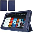 CaseCrown Bold Trifold Case (Blue) for Amazon Kindle Fire Tablet