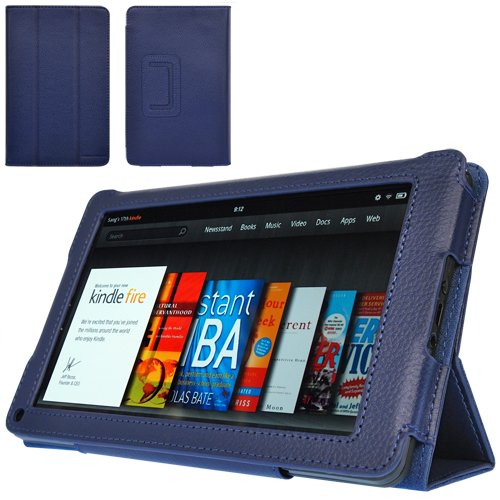 CaseCrown Bold Trifold Case (Blue) for Amazon Kindle Fire Tablet