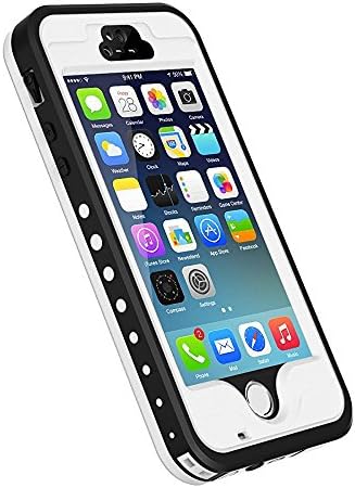 iPhone 5S/SE Case, Waterproof Dirtproof Shockproof Durable Hard Cover Case for Apple iPhone 5S, Fully Supports Finger Print Function for 5S -White