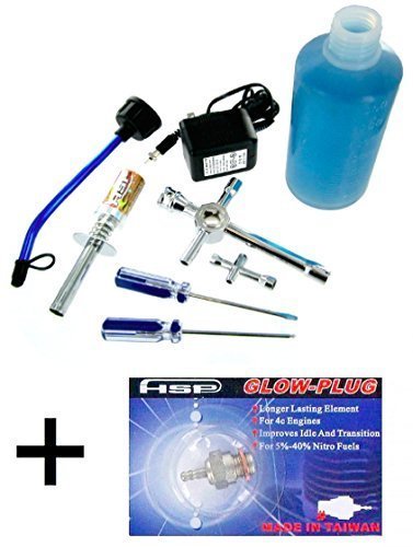 Redcat Racing Nitro Kit Combo - 80142A Nitro R/C Starter Kit, 70117m Medium Glow Plug