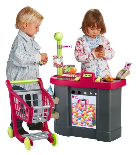 Ecoiffier 1729 - Mini Supermarkt und Einkaufswagen