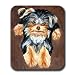Yorkie on Brown Yorkshire Terrier Mousepad Dog Art Print Mouse Pad