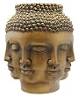 Eight Buddha Face Bronze Finish Vase